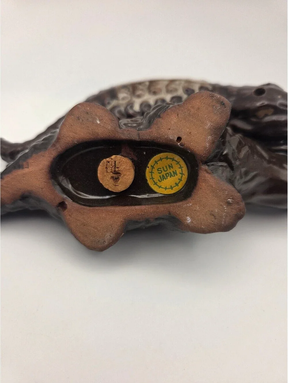 Vintage Pair of Ceramic Alligator Salt and Pepper Shakers Made in Japan Complete